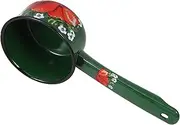 UTHCLO Vintage Enamel Water Ladle Milk Pot Lightweight Enamel Cookware Multi Functional Small Saucepan for Kitchen Garden Use Strawberry Design