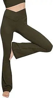 [Generic] High Waist Flare Yoga Pants for Women Bootcut Wide Leg Gym Workout Athletic Sweatpants Stretch Comfy Yoga Leggings