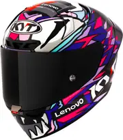 KYT KX-1 Race GP Bastianini Replica 2023, full face helmet , color: Black/White/Pink/Purple , size: XL
