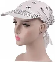 [Generic] Summer Outdoor Wide Brim Scarf Hat Black White Breathable Sun Hat for Hiking and Cycling *