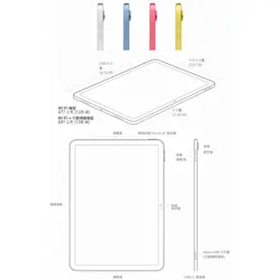 Apple iPad 10 10.9吋2022第10代平板電腦【WiFi 64G / 256G】免運 [ee7-2]