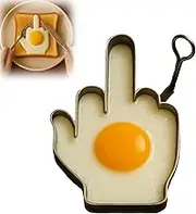 Funny Middle Finger Egg Mold, Unique Shaped Eggs Fired Mold, DIY Kitchen Accessories, Novelty Portable Grill Accessories for Camping Indoor Breakfast Sandwich, Rude Cooking Gift (B#)