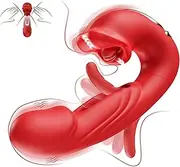 Sex Toys G Spot Vibrator Adult Sex Toys for Women, Tongue Rose Sex Toy Dildo Vibrators with 5 Licking 7 Vibration 7 Flapping Modes Anal Couples Adult Toys