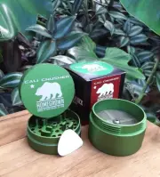 CALI CRUSHER Grinder 2.35" HOMEGROWN 4 Piece QUICK LOCK Spice Herb Tobacco GREEN