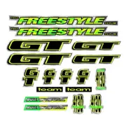 GT - 1994 Pro Freestyle TOUR TEAM - on chrome decal set - Old school bmx