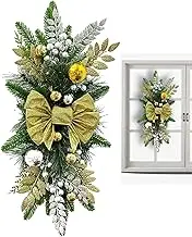 Christmas Door Swag - Light Up Floral Swag | Artificial Swag Wreath Christmas Garland for Staircase Front Door Wall Window Decor