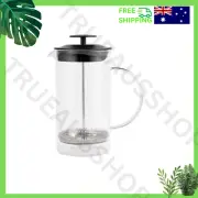 8 Cup Coffee Plunger – 1L Borosilicate Glass, BPA-Free, Stainless Steel Filter