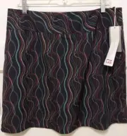Nwts Cutter & Buck Ladies Size 16 Black CB DryTec Side Zip Golf Skort