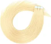 FUIBEJAE Tape in Human Hair Extensions 16Inch Silky Straight Human Hair Extensions Tape in Remy Human Hair Adhesive for Women 20 Pcs/Package,#33