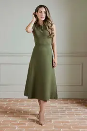 Lydia Millen Viscose Blend Milano Knit Full Midi Skirt