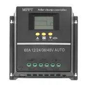 MPPT Solar Charge Controller, 60A Solar Panel Charger 12V 24V 36V 48V Auto