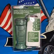New Utilitech Outdoor 3-Outlet Digital Photocell Timer #0331637 Sealed
