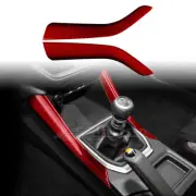 Red Gear Shift Side Cover REAL HARD Carbon Fiber For Subaru WRX STI 2022-2023 (for: Subaru)