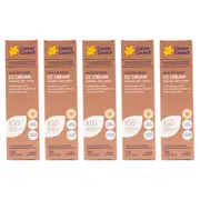 5PK Cancer Council 50g Face Day Wear Cc Cream 3-in-1 Sunscreen Spf 50 Light Tint