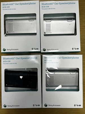 2 x New Sony Ericsson Bluetooth Car Speaker Phone HCB-108 complete
