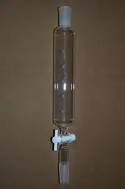 250ML 24/40 Cylinder Separatory Funnel PTFE Stopcock with Scale Lab Glassware