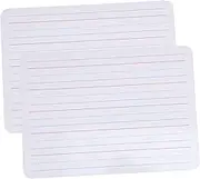 Homoyoyo 2pcs Double Sided Dry Erase Boards for Small Whiteboard with Lined Blank Sides for Classroom Homeschool Learning Activities