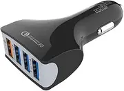 Car USB Charger, Fast Charging Multi-Port Adapter, 4-Port Power Hub for Vehicles, Family Road Trips, Outdoor Adventures, Daily Commute, Camping Gear, 3.5x1.69x0.98 inches