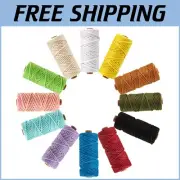 Soft & Strong 12 Color 5mm Macrame Cord - Ideal for DIY Plant Hangers and More