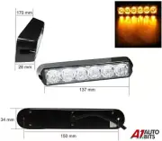 6 Led Mount Amber Strobe Flashing Light Recovery Lightbar Beacon Truck Car