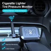 4 Sensor TPMS Wireless Tire Pressure Monitoring System Cigarette Lighter 6 Alarm