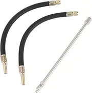 X AUTOHAUX 1 Set 180 Degrees Copper Tire Valve Extension with Flexible 250mm Tire Valve Stem Extension for Car Motorcycle RV Truck Bike