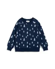 Miles The Label Boys' Snowy Pine Print Sweatshirt - Little Kid