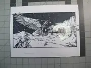 vtg original comic art drawing - Mike Wilson art Palladium books Land of Damned