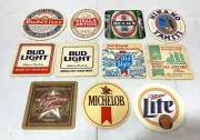 12 Vintage Unused Beer Coasters Domestic & Foreign & Walter Payton Pilsner