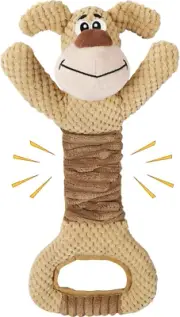 Dog Toys for Large Dogs, Plush Squeaky Dog Chew Toy with Crinkle Paper, Tough Tu