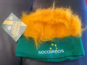 AUSTRALIA SOCCEROOS HAIR BEANIE OFFICIAL LICENSED BNWT Burley Sekem Wig
