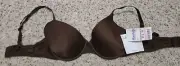 Brand New 2005 Bra 36C Calvin Klein Brown Padded Smooth Contour T-Shirt Wired