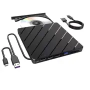 External CD/DVD Drive for Laptop, 7 in 1 USB Ultra-Slim Portable CD/DVD5304