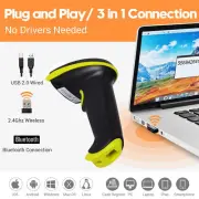 2D Bluetooth Wireless USB Barcode QR Code Scanner for Windows Android Apple