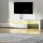 Artiss TV Table Cabinet Entertainment Unit Stand RGB LED Gloss Furniture 215cm