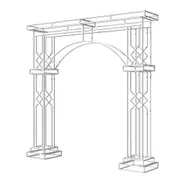 Fin Extra Large Luxurious Wedding Arch Backdrop Stand Chuppa Heavy Duty Metal Base