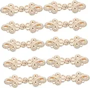 [COMPUKAS] 10pcs Retro Shank Buttons for Clothing Knot Toggle Closures Distinctive Decorative Clasps Convenient Wear for Cheongsam and Formal Attire