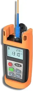 Fiber Optic Power Meter, Dual Wavelength Light Source, 1310/1550nm Handheld Stabilized Light Source, Single Mode, FC SC ST 2.5mm Universal Adapter, Mini OLS with Backlight