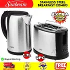 Electric Kettle & Toaster SET Combo Deal Stainless Steel - Sunbeam Breakfast Set