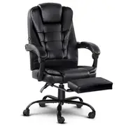 Artiss 2 Point Massage Office Chair PU Leather Foo