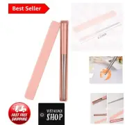 Eco-Friendly Reusable Stainless Steel Chopsticks with Wheat Straw Handle