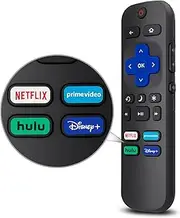 LOUTOC Universal for Roku TV Remote,Replacement for Hisense/Sharp Roku TV,TV Remote with Netflix Disney+/Hulu/Prime Video Buttons