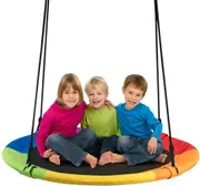 100CM 40" Tree Swing, Round Waterproof Flying Saucer Swing Toy for Kids