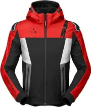 Spidi Warrior Motorcycle Hoodie, black-red, Size 3XL for Men Black Red