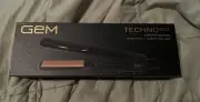Gem Techno 410 Ceramic Science Professional Styling 1” Flat Iron Black