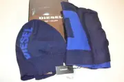 DIESEL Man's FROTLIB KIT Logo Premium Scarf and Hat NEW Size 12in x 63in