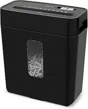 Koreal Paper Shredder for Home Use, 6-Sheet Cross-Cut Shredder,P-4 Higher Security,Small Document Shredder for Office,Paper Shredder Heavy Duty with Jam Proof,3.04-Gal Bin