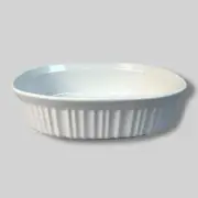 CorningWare French White 1.5 Qt Oval Baking Dish – Stoneware – New No Box