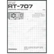 Pioneer RT-707 3-motor 4 head Tape Deck Owners Manual 24 pages comb bound