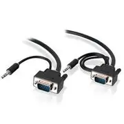 Alogic 1m Pro Series Slim flexible VGA Cable with 80cm/30cm 3.5mm Stereo (M/M)